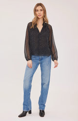 Annie Blouse | Black Print