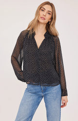 Annie Blouse | Black Print