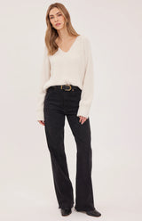 Filomena V-Neck Sweater | Cream