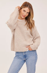 Tova Pullover Sweater | Heather Pebble