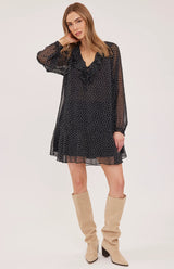 Esmeralda Mini Dress | Black Print