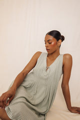Zoey Mini Dress | Pistachio Gingham