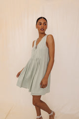 Zoey Mini Dress | Pistachio Gingham