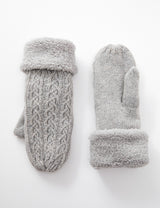 Cable Knit Mittens | Grey - FINAL SALE
