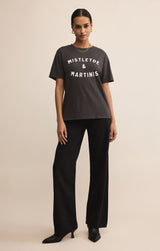Mistletoe Boyfriend Tee | Black Sand