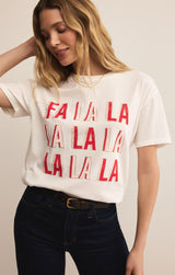 Falalala Boyfriend Tee | Sea Salt