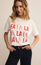 Falalala Boyfriend Tee | Sea Salt