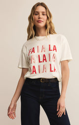 Falalala Boyfriend Tee | Sea Salt
