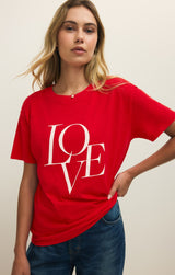 Love You Boyfriend Tee | Kiss Me Red - FINAL SALE