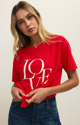 Love You Boyfriend Tee | Kiss Me Red - FINAL SALE