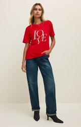 Love You Boyfriend Tee | Kiss Me Red - FINAL SALE