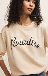 Paradise Boyfriend Sweatshirt | Linen