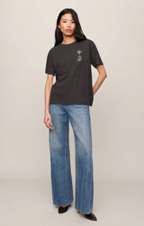 Martini Boyfriend Tee | Black Sand