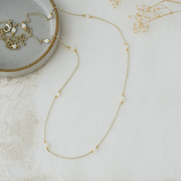 Ginny Necklace | Gold/Mother Of Pearl