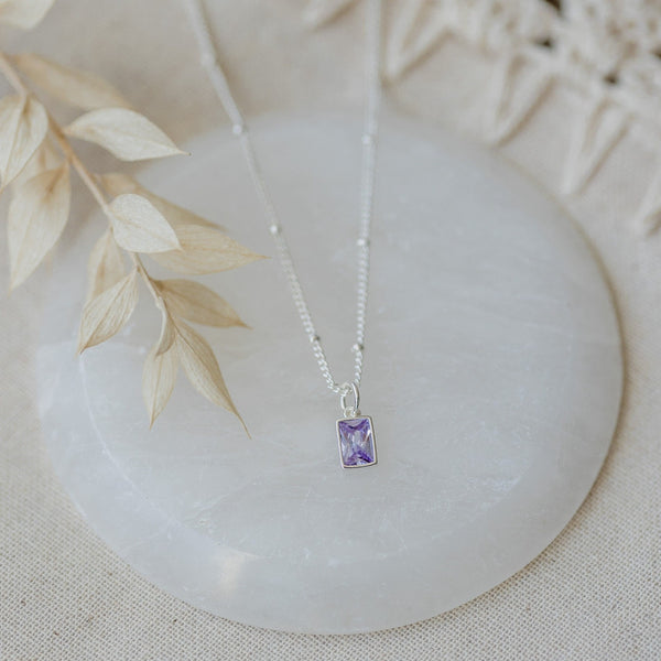 Glim Necklace | Silver/Purple