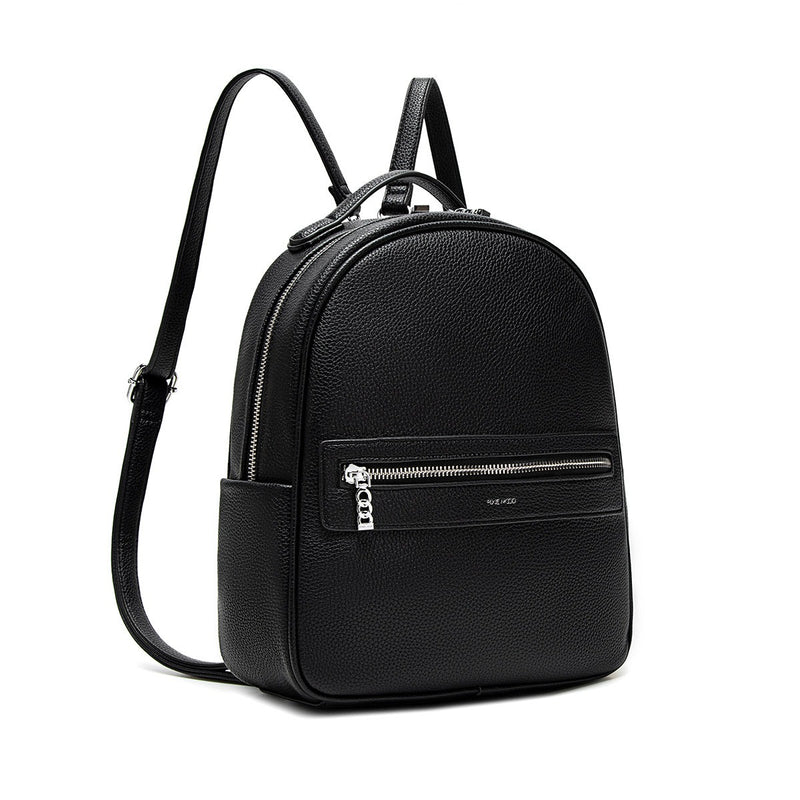 Hannah Backpack | Black Pebbled