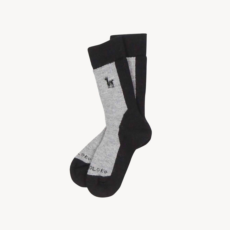 Hiker Alpaca Socks | Black