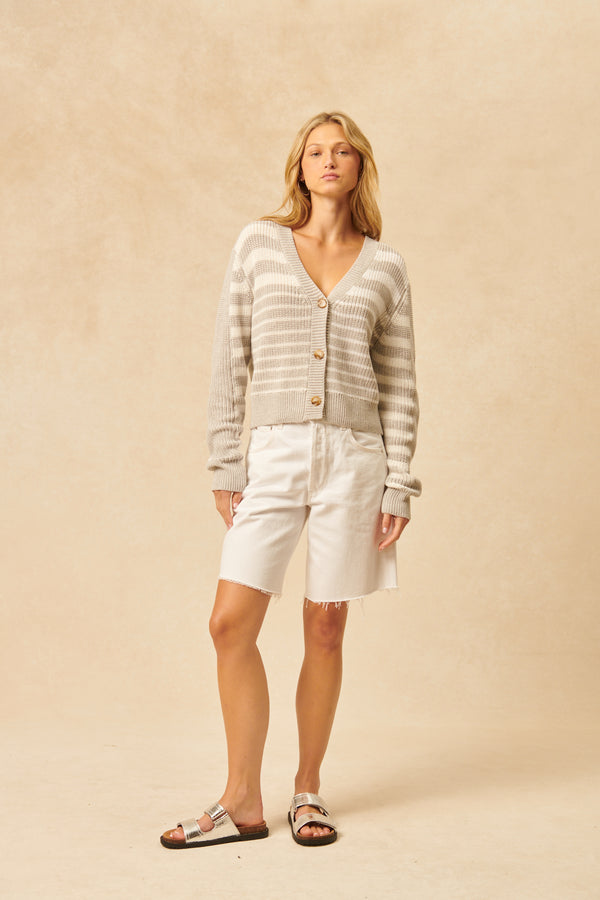 Hugo Cardigan | Heather Stripe