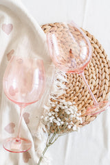 XL Iridescent Wine Glass | Pink Iris