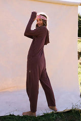 Hot Shot Long Sleeve Onesie | Dark Espresso