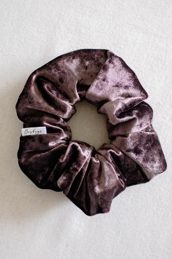 Barbays Scrunchie | Plum Crushed Velvet