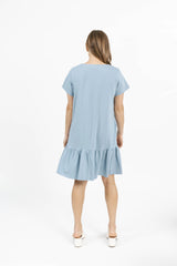 Hailey Mini Dress | Dusty Blue