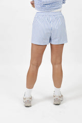Kaitlin Cotton Short | Faded Blue Stripe