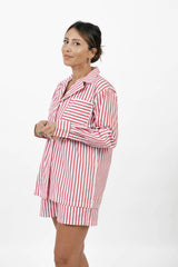 Kaitlin Cotton Top | Faded Red Stripe