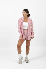 Kaitlin Cotton Short | Faded Red Stripe