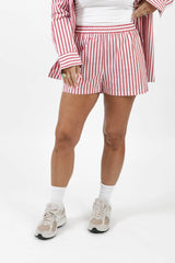 Kaitlin Cotton Short | Faded Red Stripe