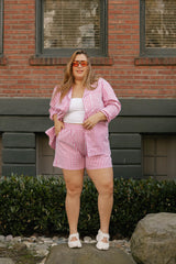 Kaitlin Cotton Short | Faded Red Stripe