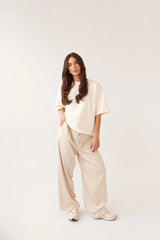 Anae Fleece T-Shirt | Cream
