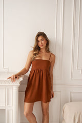 Louisa Dress | Cognac