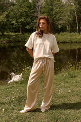 Anae Fleece T-Shirt | Cream