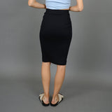 Tanira Rib Skirt | Black