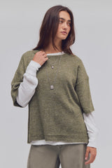 Margot Sweater Tee | Kalamata Melange