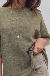 Margot Sweater Tee | Kalamata Melange