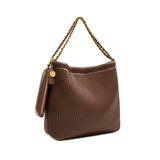 Isabella Shoulder Bag | Espresso Brown Pleated