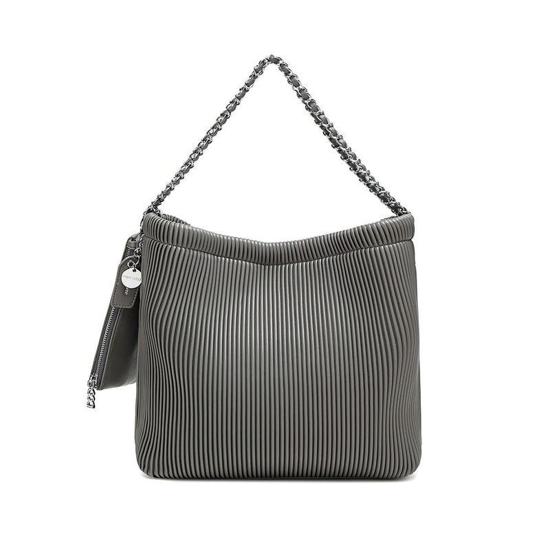 Isabella Shoulder Bag | Grey Pleated - FINAL SALE