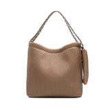 Isabella Shoulder Bag | Latte Pleated