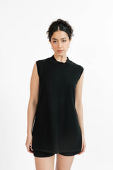 Knit Sleeveless Tunic | Midnight Black