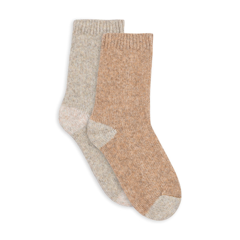 Sweater Knit Socks 2 Pack | Taupe
