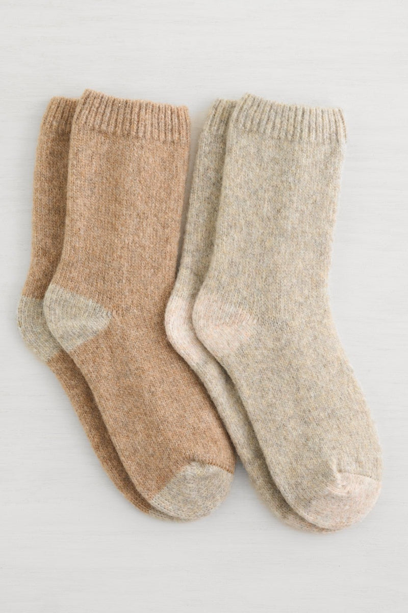 Sweater Knit Socks 2 Pack | Taupe