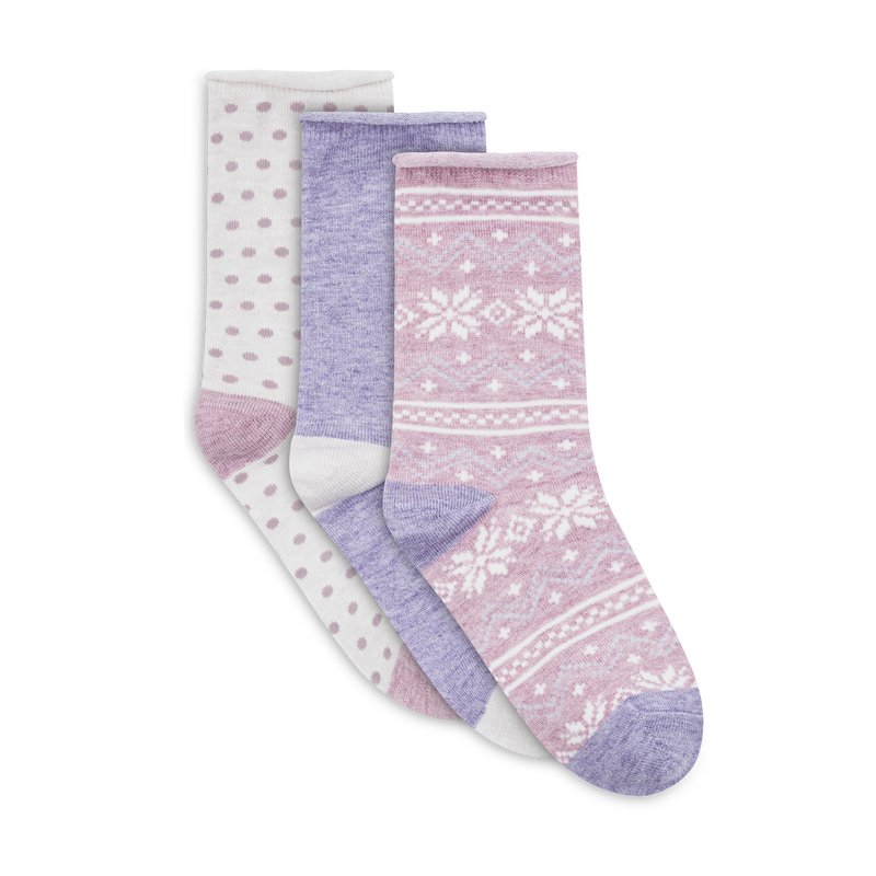 Super Soft Crew Socks Set of 3 | Purple