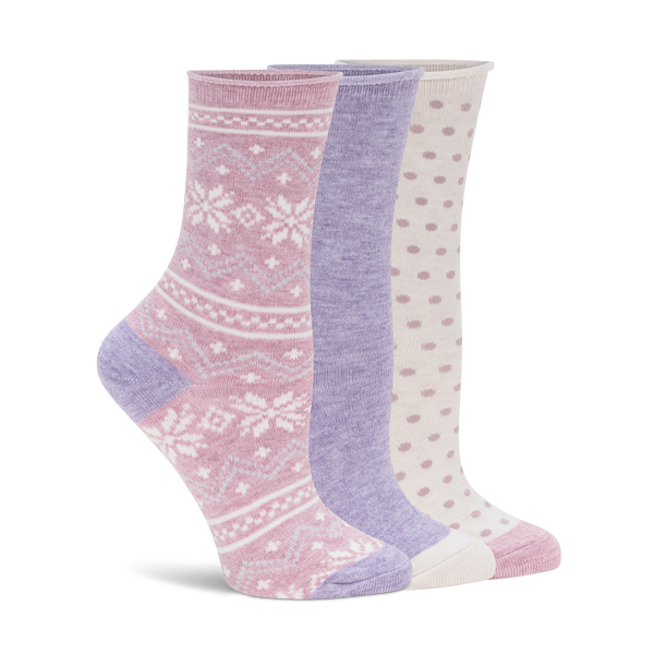 Super Soft Crew Socks Set of 3 | Purple