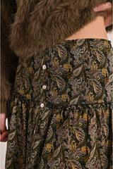 Marlo Skirt | Khaki Leaf