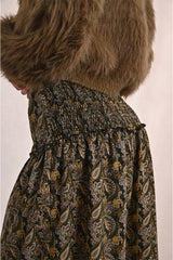 Marlo Skirt | Khaki Leaf