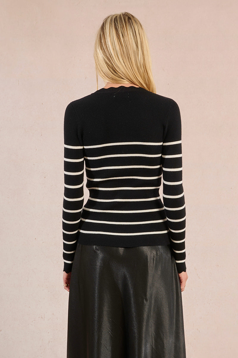 Tempest Top | Black/Ecru