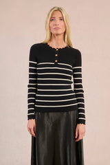 Tempest Top | Black/Ecru