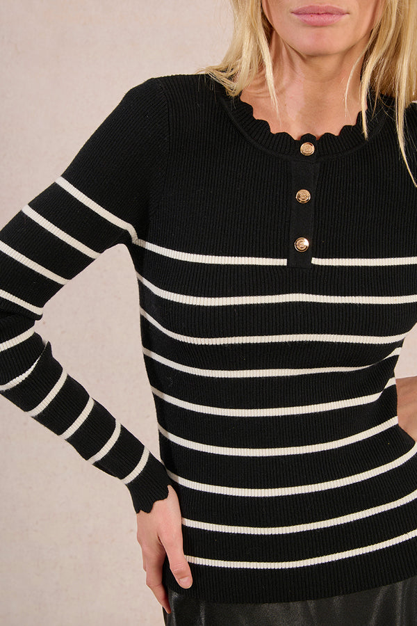 Tempest Top | Black/Ecru